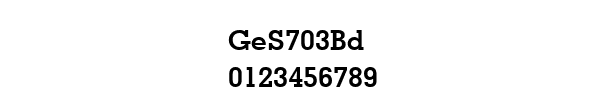 Fuente GeS703Bd.ttf