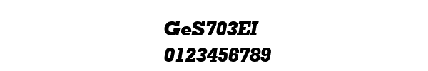 Fuente GeS703EI.ttf