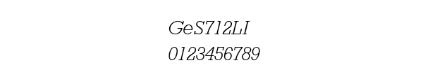 Fuente GeS712LI.ttf