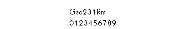 Fuente Geo231Rm.ttf