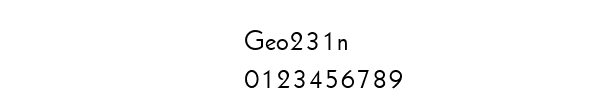 Fuente Geo231n.ttf