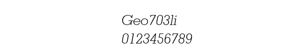 Fuente Geo703li.ttf
