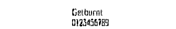 Fuente Getburnt.ttf