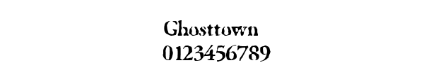 Fuente Ghosttown.ttf