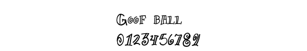 Fuente Goof ball.ttf