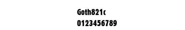 Fuente Goth821c.ttf