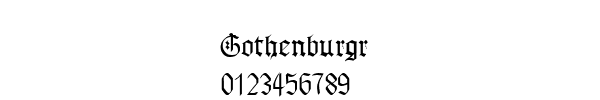 Fuente Gothenburgr.ttf