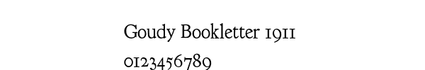 Fuente Goudy Bookletter 1911.ttf