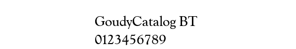Fuente GoudyCatalog BT.ttf