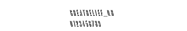 Fuente Greatrelief_qr.ttf