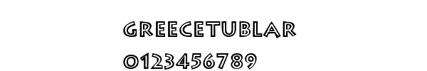 Fuente GreeceTublar.ttf