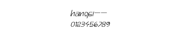 Fuente HANGEI__.TTF
