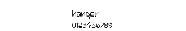 Fuente HANGER__.TTF