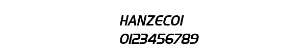 Fuente HANZECOI.TTF