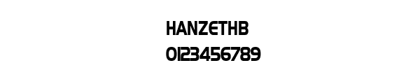 Fuente HANZETHB.TTF