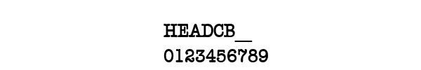 Fuente HEADCB__.TTF