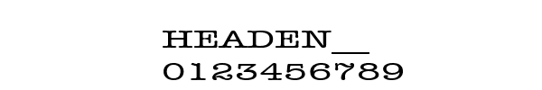 Fuente HEADEN__.TTF