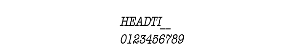 Fuente HEADTI__.TTF