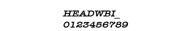 Fuente HEADWBI_.TTF