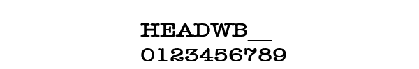 Fuente HEADWB__.TTF