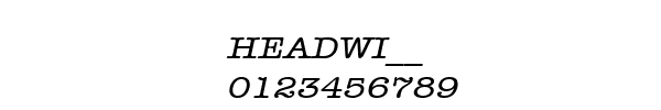 Fuente HEADWI__.TTF