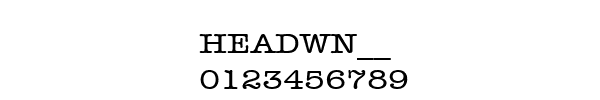 Fuente HEADWN__.TTF