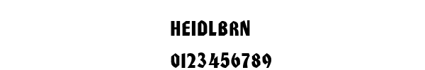 Fuente HEIDLBRN.TTF