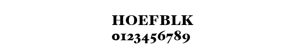 Fuente HOEFBLK.TTF