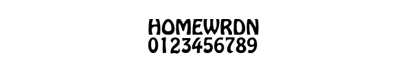 Fuente HOMEWRDN.TTF