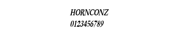 Fuente HORNCONZ.TTF