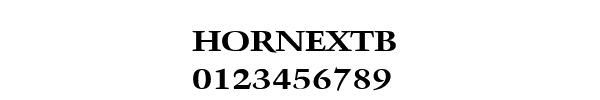 Fuente HORNEXTB.TTF