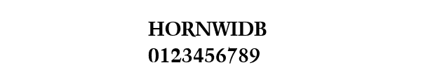 Fuente HORNWIDB.TTF