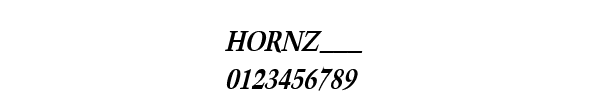 Fuente HORNZ___.TTF