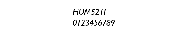 Fuente HUM521I.TTF