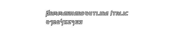 Fuente HammerheadOutline Italic.ttf