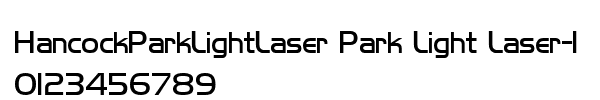 Fuente HancockParkLightLaser Park Light Laser-11-21-88 2-27-34 PM.ttf