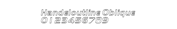 Fuente Handeloutline Oblique.ttf