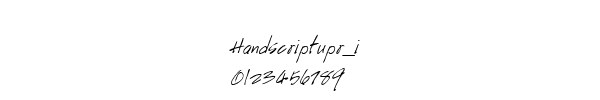 Fuente Handscriptupr_i.ttf