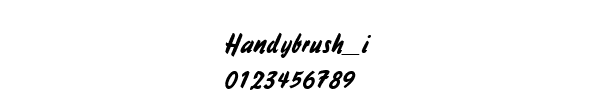 Fuente Handybrush_i.ttf
