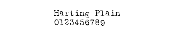 Fuente Harting Plain.ttf
