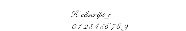 Fuente Heilscript_r.ttf