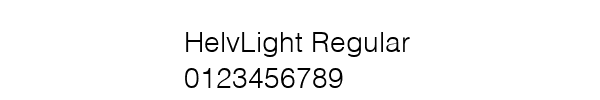 Fuente HelvLight Regular.ttf