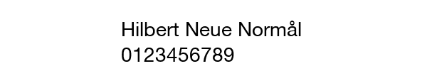 Fuente Hilbert Neue Normal.ttf