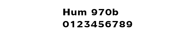 Fuente Hum 970b.ttf