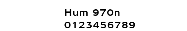 Fuente Hum 970n.ttf