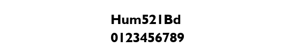 Fuente Hum521Bd.ttf