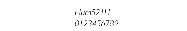 Fuente Hum521LI.ttf