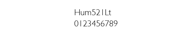 Fuente Hum521Lt.ttf