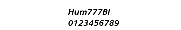 Fuente Hum777BI.ttf