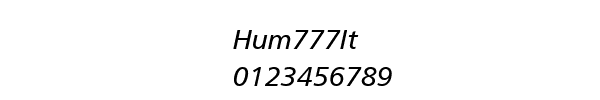 Fuente Hum777It.ttf